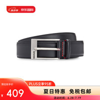 雨果博斯(HUGO BOSS)男士商务休闲简约经典款腰带50125066 黑色 105