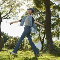 Levi's 李维斯 女士726修身微喇时尚个性潮流牛仔长裤 A3410-0110 浅蓝色 25 30