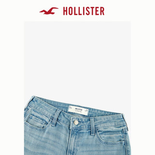 HOLLISTER24秋季美式辣妹浅色宽松喇叭牛仔裤 女 KI355-4326 靛蓝色 160/60A 00标准版