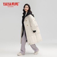 百亿补贴：YAYA 鸭鸭羽绒服 鸭鸭新款长款羽绒服针织宽松保暖90绒外套潮流