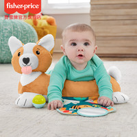 费雪3合1可爱小狗趴趴乐婴儿宝宝学趴垫安抚早教玩具毛绒玩偶学爬