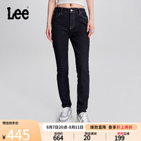 李 Lee24早秋433修身高腰窄脚清水洗女牛仔裤显瘦潮LWB100433206 清水洗 26