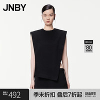 江南布衣 JNBY24夏T恤棉质圆领无袖5O6110630 001/本黑 XL
