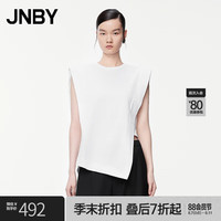 江南布衣 JNBY24夏T恤棉质圆领无袖5O6110630 105/半漂白 XS