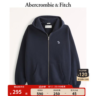 ABERCROMBIE & FITCH男装女装款 美式复古外套小麋鹿拉链连帽卫衣 KI122-3142 海军蓝 XXL (185/124A)