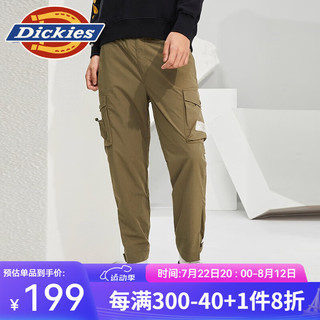 dickies 休闲裤男 多口袋修身直筒工装裤 DK010167 军绿色 34