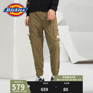 dickies 休闲裤男 多口袋修身直筒工装裤 DK010167 军绿色 34