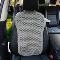 鑫天缘手亚麻汽车坐垫通用夏季凉垫单片透气前排后排大座单个驾驶座位 一个小蛮腰靠背