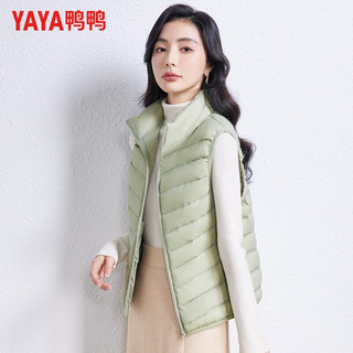 鸭鸭（YAYA）羽绒服马甲女立领轻薄保暖秋冬休闲时尚马夹外套女 酒红 175/2XL(140-160斤）