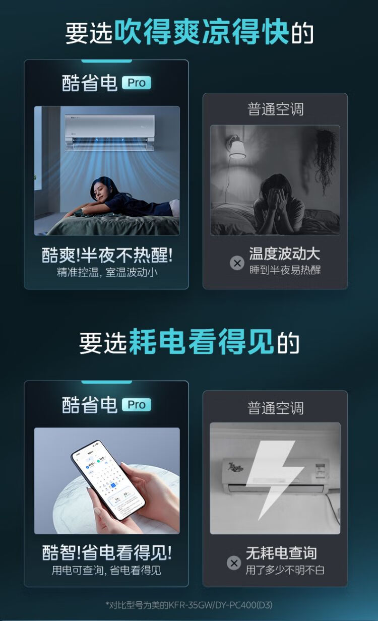 midea 美的 酷省电pro系列 kfr-35gw/n8ks1-1p 新一级能效 壁挂式空调 1.