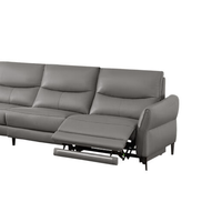 顾家家居 KUKA  90.DK.6160B 电动功能皮沙发 三人位左电动 熠熠生灰