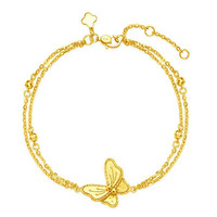 CHOW TAI FOOK 周大福 花月佳期系列 F234312 梦蝴蝶黄金手链