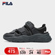  FILA 斐乐 男鞋 MARS SANDAL复古凉鞋2024夏火星凉鞋 黑-BK 39　