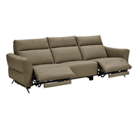  顾家家居 KUKA  云端系列 90.DK.6189 电动功能沙发 三人位双电动 橡木咖