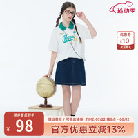 Kappa Kids卡帕女童POLO衫2024夏季宽松童装上衣清凉透气短袖儿童T恤 薄款 白色 1