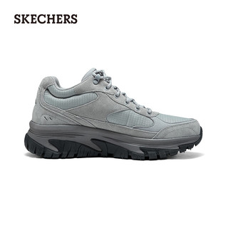 斯凯奇（Skechers）男士户外登山鞋舒适休闲复古配色237334C 灰色/GRY 42.5