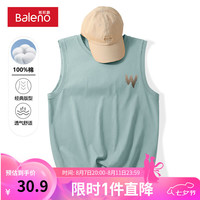 班尼路黑色运动背心男夏季薄款纯棉宽松潮流时尚坎肩青少年户外运动马甲 【纯棉】-浅蓝#MB咖WX 5XL【吸湿透气 穿着清爽】