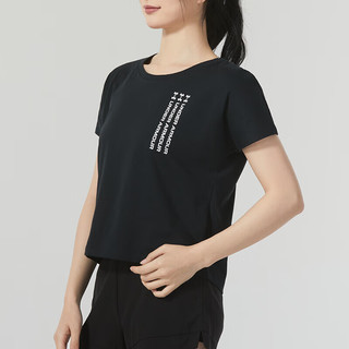 安德玛（Under Armour）短袖女 夏季运动训练跑步透气休闲T恤衫 1365777-001 S