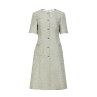 senkni 圣可尼 薄荷曼波通勤西装式连衣裙/优雅气质小香风连衣裙女