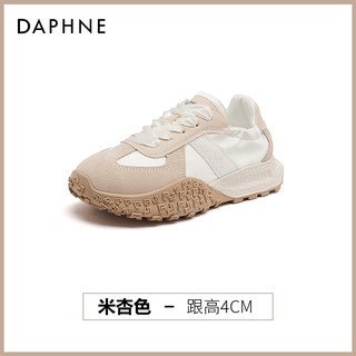 DAPHNE 达芙妮 芭蕾德训鞋女2024夏季新款透气休闲运动鞋网红超火小白鞋子