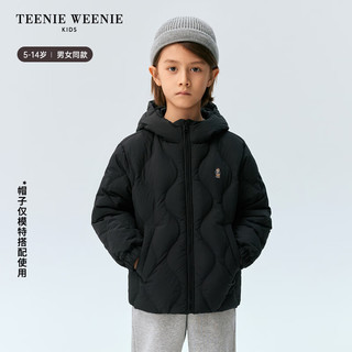 Teenie Weenie Kids小熊童装24冬季男女童舒适刺绣连帽羽绒服 香草小吐司（象牙白) 160cm