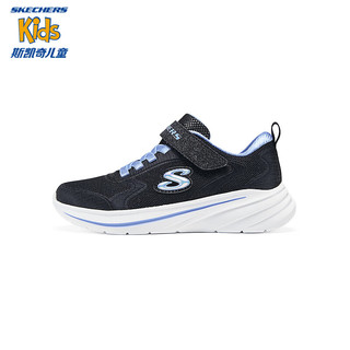 Skechers斯凯奇儿童体训鞋春秋专业竞速跑鞋时尚休闲运动鞋子303557L 黑色/BLK 33