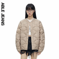 ABLE JEANS24冬季男女同款时尚棒球衍缝超轻羽绒服男768009 奶咖色【8月15日前】 XL