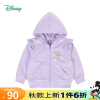 迪士尼宝宝（Disney Baby）迪士尼童装儿童外套可爱黛丝女童连帽外套 糖果紫 24个月/身高90cm