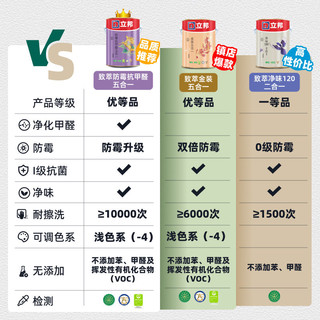 立邦乳胶漆致萃金装五合一无添加内墙家用自刷涂料