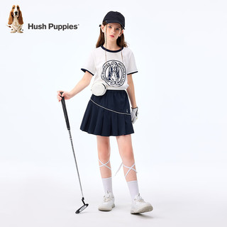 暇步士（Hush Puppies）童装女童2024夏季吸湿速干清爽舒适运动百搭裙裤 藏蓝 130cm