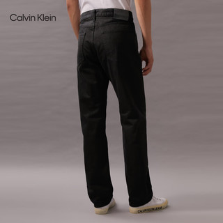 Calvin Klein Jeans24秋季新款男士休闲通勤ck简约直筒黑色纯棉牛仔裤J326673 1BY-牛仔黑