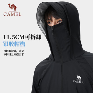 骆驼 CAMEL户外防晒衣UPF50+冰感原纱春夏速干皮肤衣A14BA6K153 153苍青蓝,男 XXXL