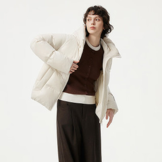 坦博尔 小个子羽绒服女短款连帽保暖韩版时尚外套TBF330332D (90绒151g充绒量)