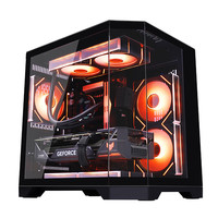 玩嘉WJCOOLMAN梦想家MINI白色电脑机箱台式机MATX鱼缸海景房240水冷全侧透ITX主板 梦想家MINI黑