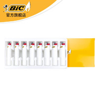 比克（BIC）打火机 J3(黑白色)纤细系列一次性打火机 法国品牌砂轮气体火机 J3 白色 8支