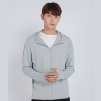 Simboo冰丝防晒衣男女款户外薄款夏季透气防紫外线运动防晒服外套 2099银灰色-男 3XL