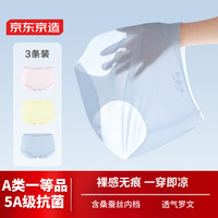 京东京造【冰肌凉感】小凉风无痕5A抗菌女士内裤女中腰防夹 组合二  XXL 组合二：浅绿/杏肤/天蓝