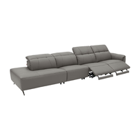  顾家家居 KUKA  云端系列 90.DK.6185B 电动功能沙发 4人左双电动躺右 熠熠生灰