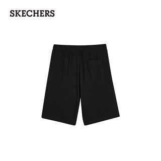 斯凯奇（Skechers）春夏运动短裤男宽松舒适运动裤透气L224M064 碳黑/0018 S