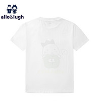 allo&lugh阿路和如短袖t恤2024男童女童棉萌趣印花可爱休闲童装上衣 绿色 130cm