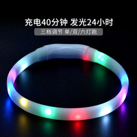 宠博士 狗狗发光项圈 usb充电脖圈宠物用品夜光颈圈泰迪小型犬夜间遛狗灯