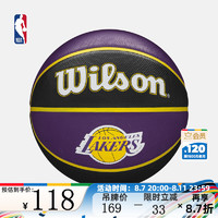 NBA Wilson湖人队标准7号RB篮球室外使用TEAM TRIBUTE高性能材料篮球 7号 湖人队2 七号篮球(标准球)