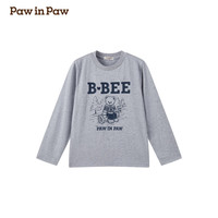 PawinPaw卡通小熊童装2024年早秋新款男女童长袖圆领T恤时尚百搭