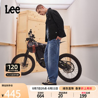 Lee24早秋宽松五袋款猫须中蓝色男牛仔裤休闲潮LMB001707206 中蓝色 31