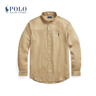 Polo Ralph Lauren 拉夫劳伦男装 经典版型亚麻衬衫RL14947 250-棕色 L