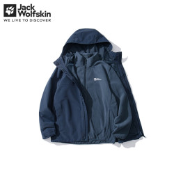 jackwolfskin狼爪冲锋衣男24秋冬新品户外运动防泼水防寒抓绒内胆三