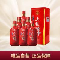 WULIANGYE 五粮液 五粮醇红淡雅金装仿陶瓶50度500mL*6瓶整箱浓香白酒宴请