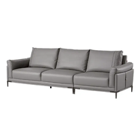 顾家家居 KUKA  90.DK.1120 固定皮沙发 三人位 熠熠生灰