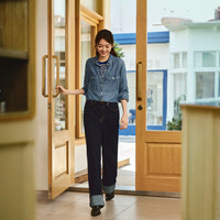 Levi's 李维斯 女士宽松直筒简约时尚复古牛仔长裤 A2682-0004 蓝色 24