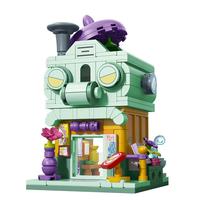 SEMBO BLOCK 森宝积木 海绵宝宝双层街景系列 612223 章鱼美术馆